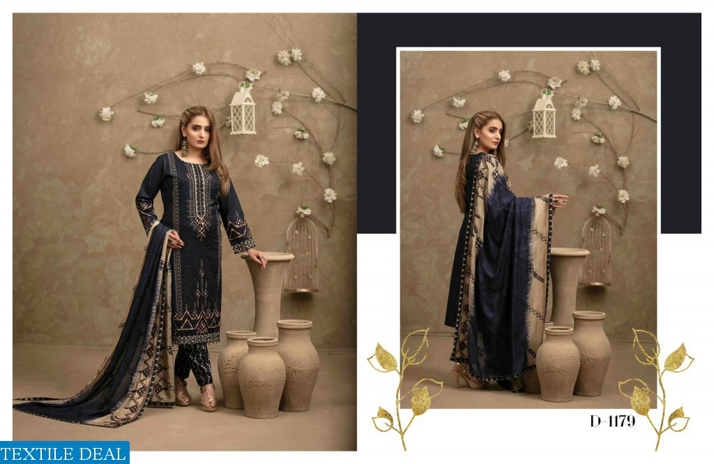 TAWAKKAL FESTIVE EID FANCY EMBROIDERD LAWN SEMI-STICH COLLECTION