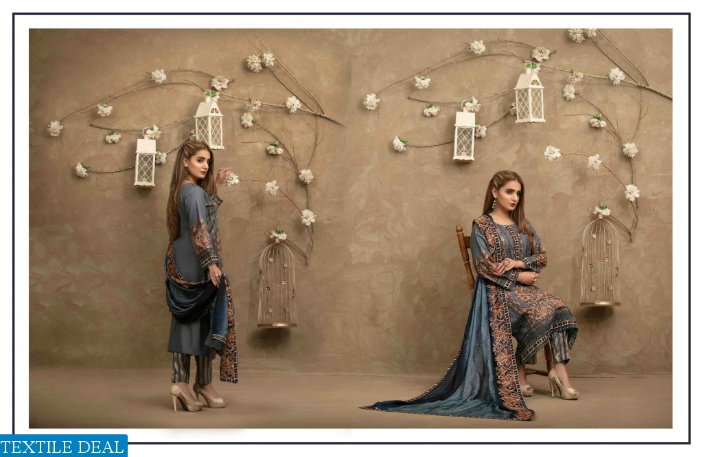 TAWAKKAL FESTIVE EID FANCY EMBROIDERD LAWN SEMI-STICH COLLECTION