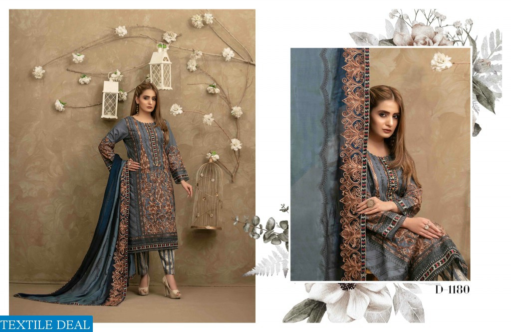 TAWAKKAL FESTIVE EID FANCY EMBROIDERD LAWN SEMI-STICH COLLECTION