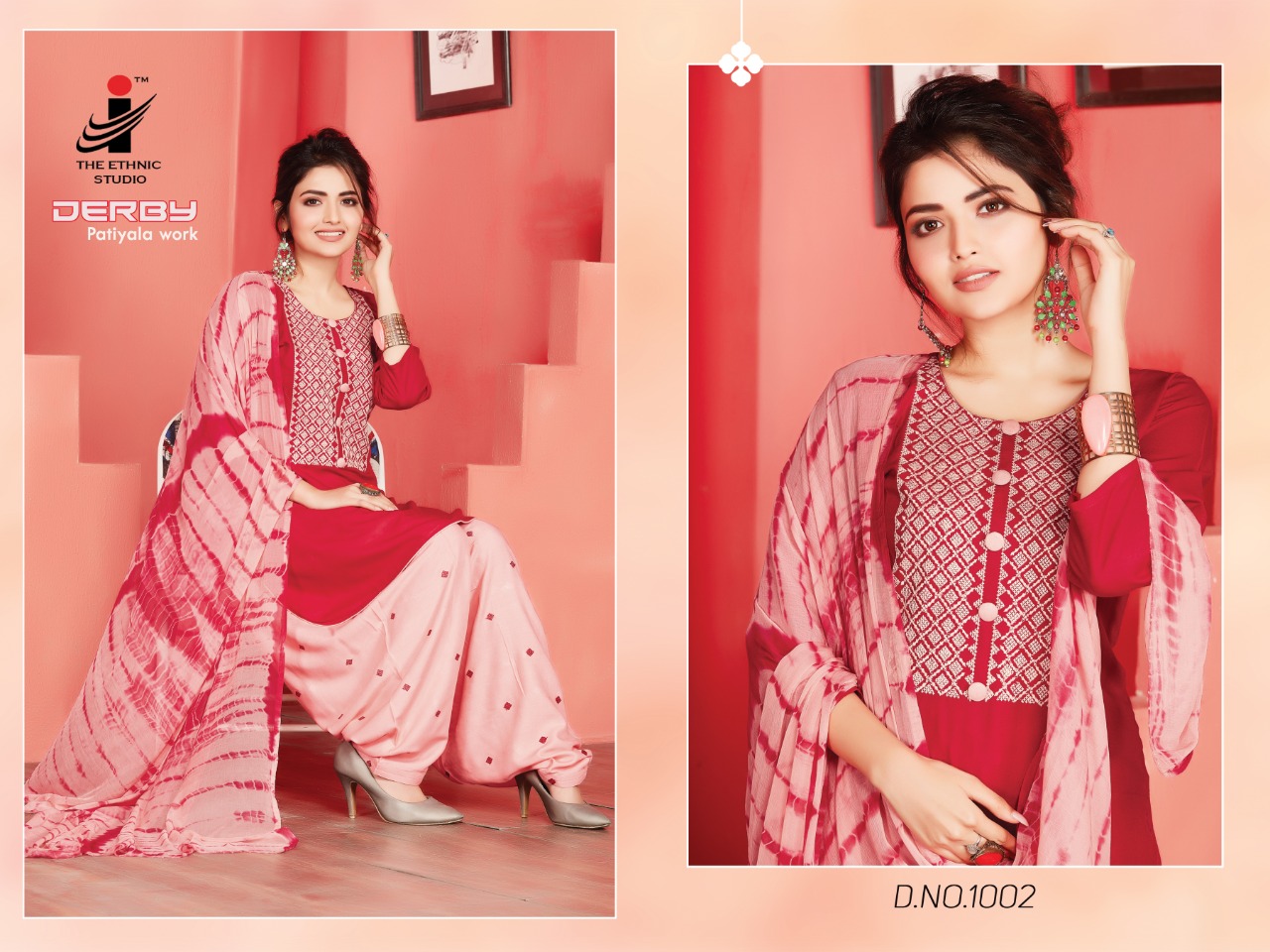 THE ETHNIC STUDIO DERBY RAYON READY MADE PATIYALA SALWAR KAMEEZ