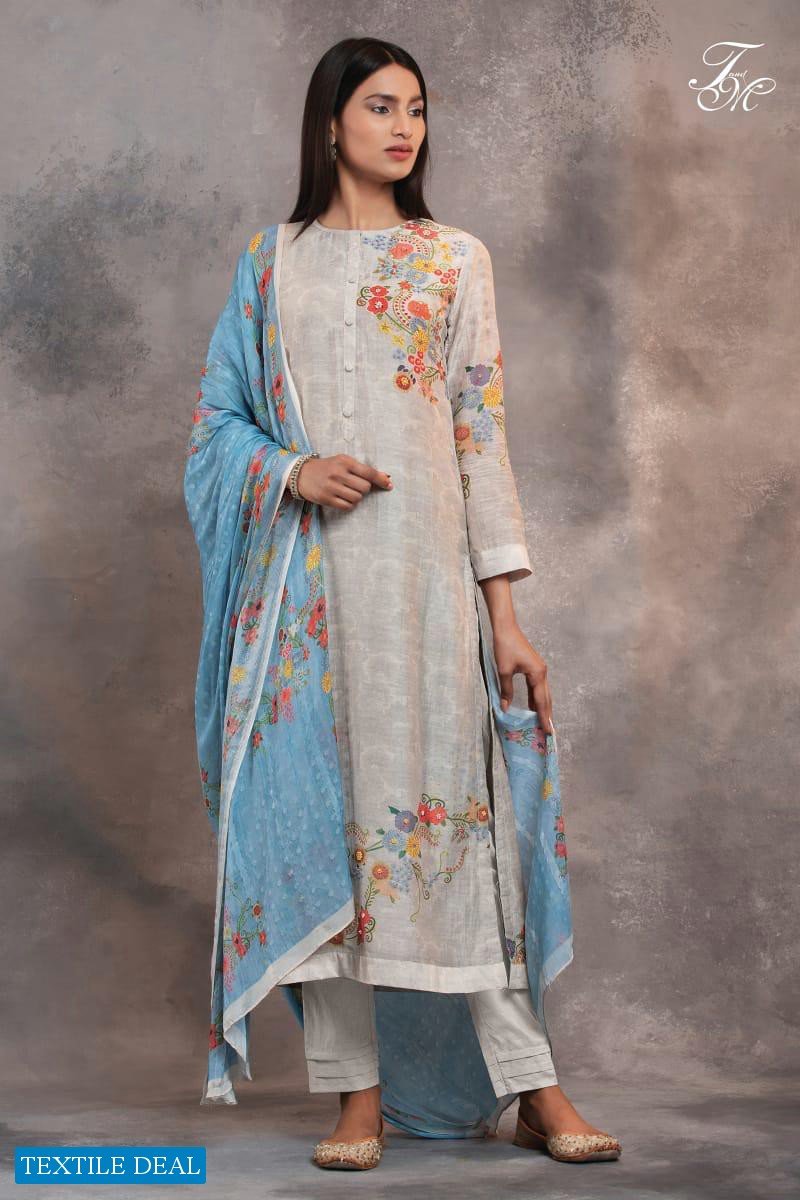 TM Flower Works Wholesale Pure Bali Silk Salwar Kameez