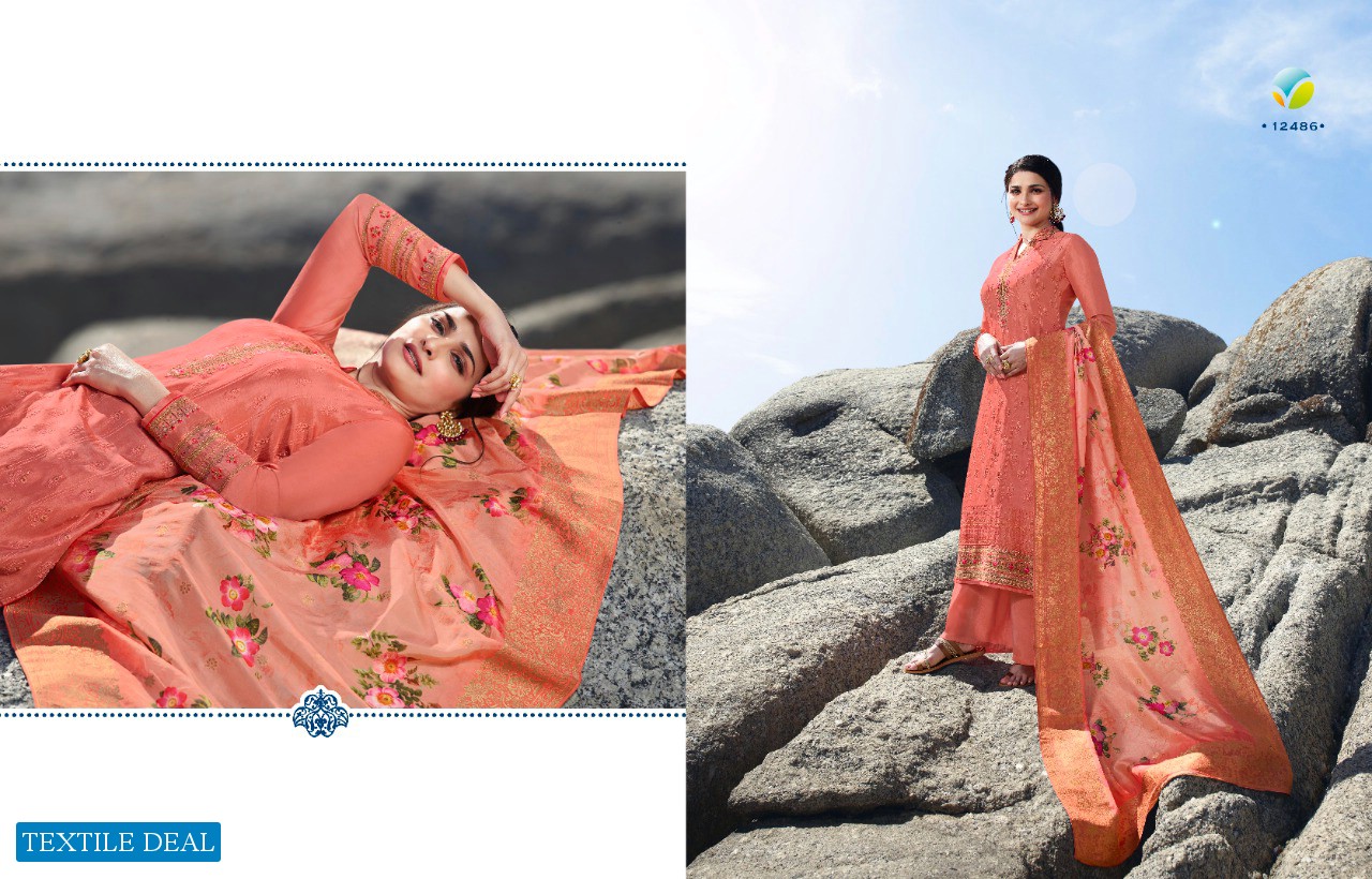 TRADITION VOL 2 BY VINAY TUSSAR SATIN DIGITAL PRINTED EXCLUSIVE PARTY WEAR SALWAR SUITS