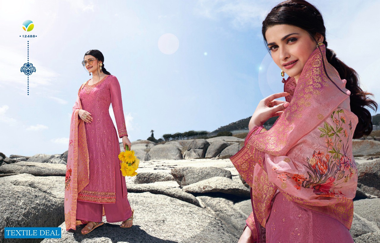 TRADITION VOL 2 BY VINAY TUSSAR SATIN DIGITAL PRINTED EXCLUSIVE PARTY WEAR SALWAR SUITS