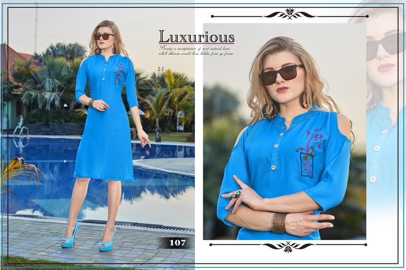 TRENDY LAUNCHING GRRACIE RAYON CASUAL WEAR TOP COLLECTION IN SURAT TEXTILE MARKET