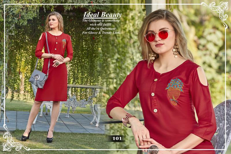 TRENDY LAUNCHING GRRACIE RAYON CASUAL WEAR TOP COLLECTION IN SURAT TEXTILE MARKET