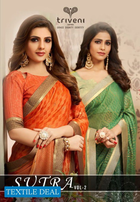 TRIVENI LAUNCH SUTRA VOL 2 GOOD LOOKING INDIAN WEAR BRASSO SAREE CLOTHING STORE