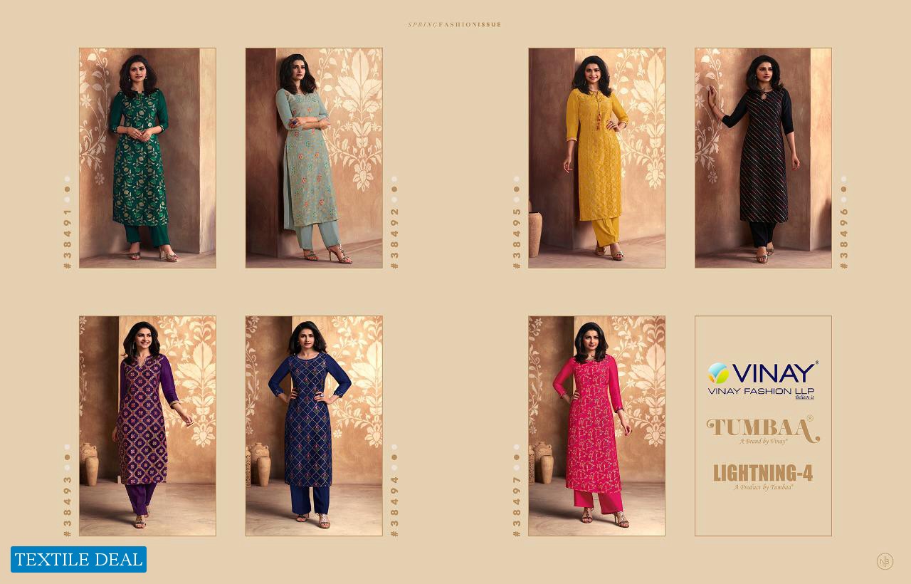 TUMBAA LIGHTNING VOL 4 BY VINAY FASHION TOP WITH PALAZZO SET FESTIVE READYMADE COLLECTION