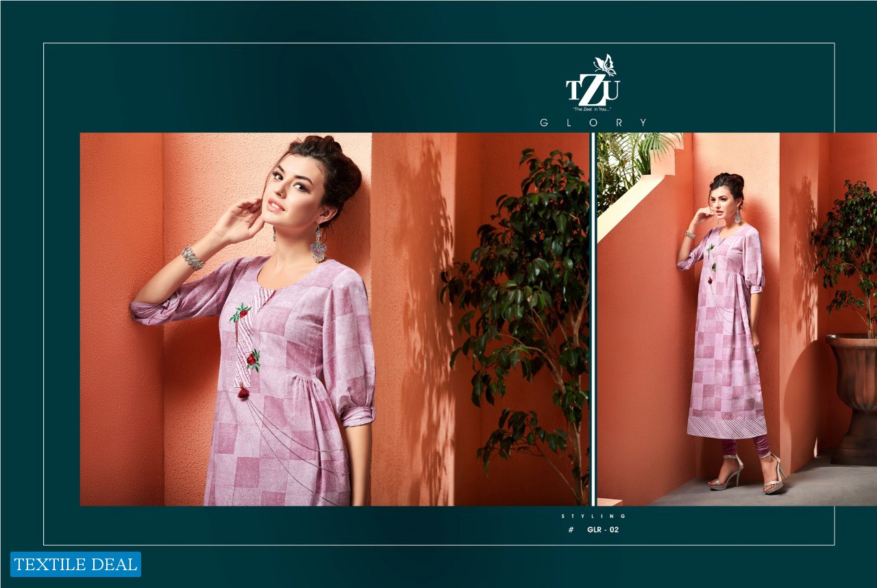 TZU Glory Wholesale Cotton Long Kurtis Catalog
