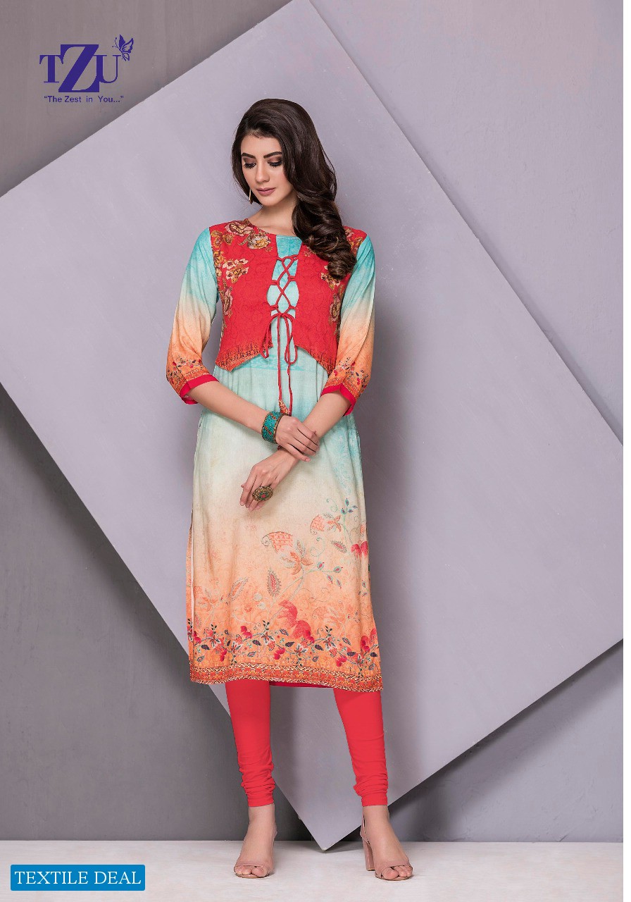 TZU Mystery Wholesale Long Koti Style Kurti Catalog