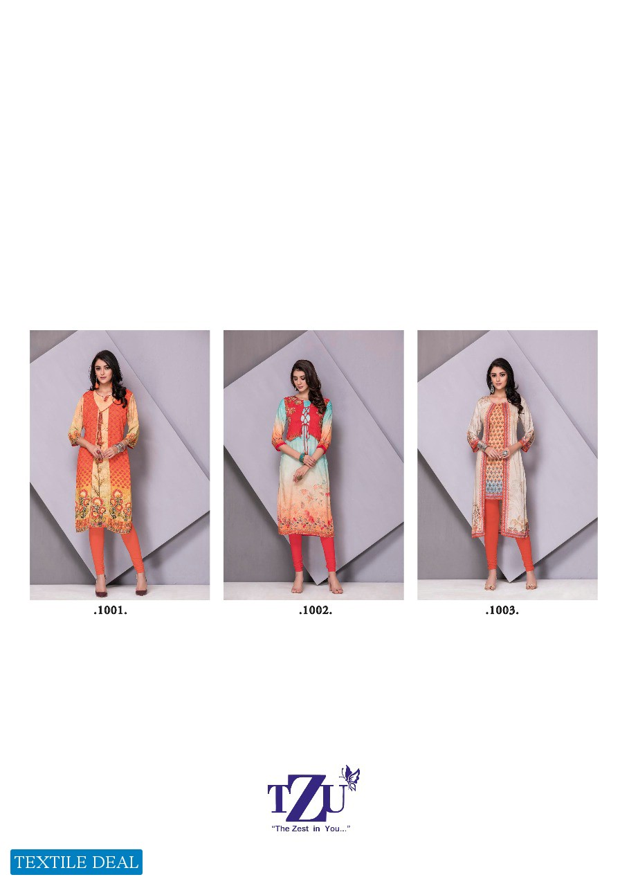 TZU Mystery Wholesale Long Koti Style Kurti Catalog