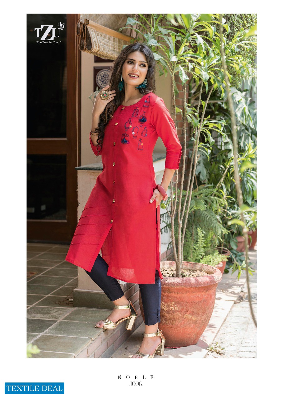 TZU Noble Wholesale Ready Made Cotton Kurtis