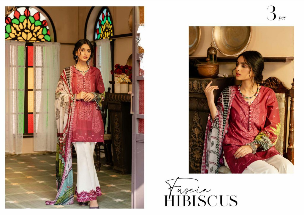 Tabeer Cross Stitch Unstitched Premium Lawn Collection 2021
