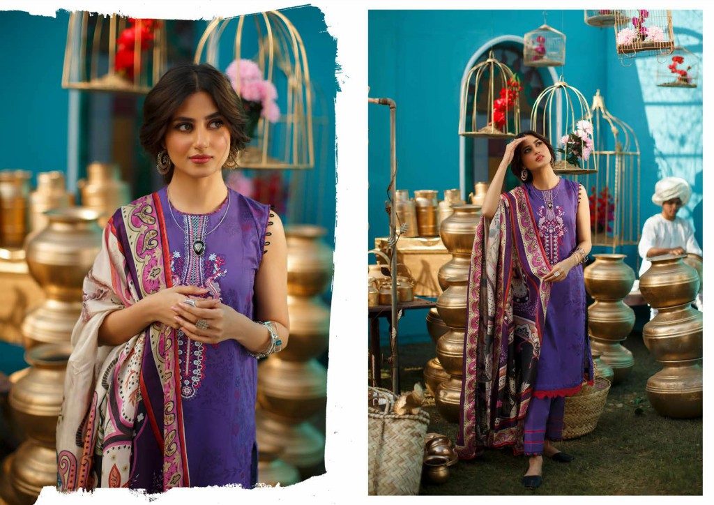 Tabeer Cross Stitch Unstitched Premium Lawn Collection 2021