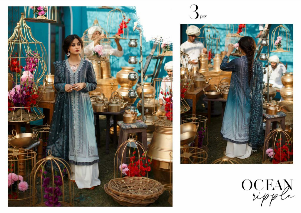 Tabeer Cross Stitch Unstitched Premium Lawn Collection 2021