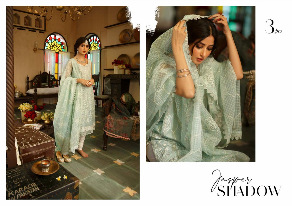 Tabeer Cross Stitch Unstitched Premium Lawn Collection 2021