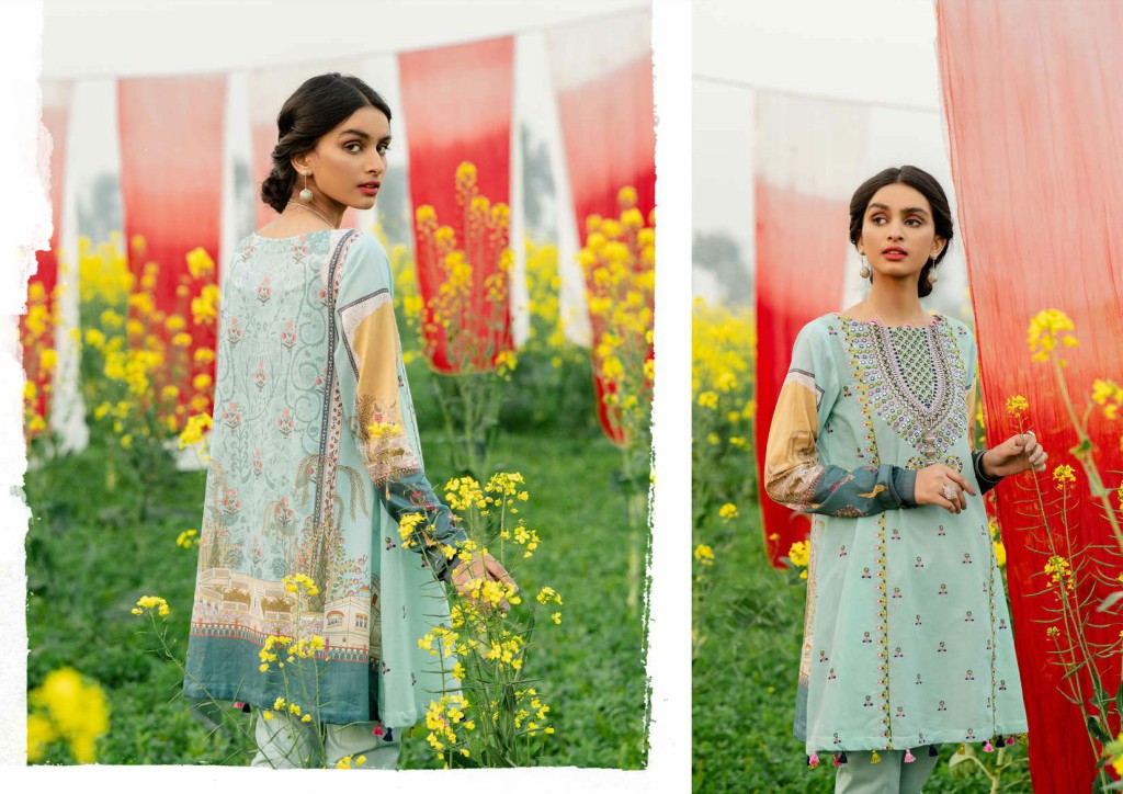 Tabeer Cross Stitch Unstitched Premium Lawn Collection 2021