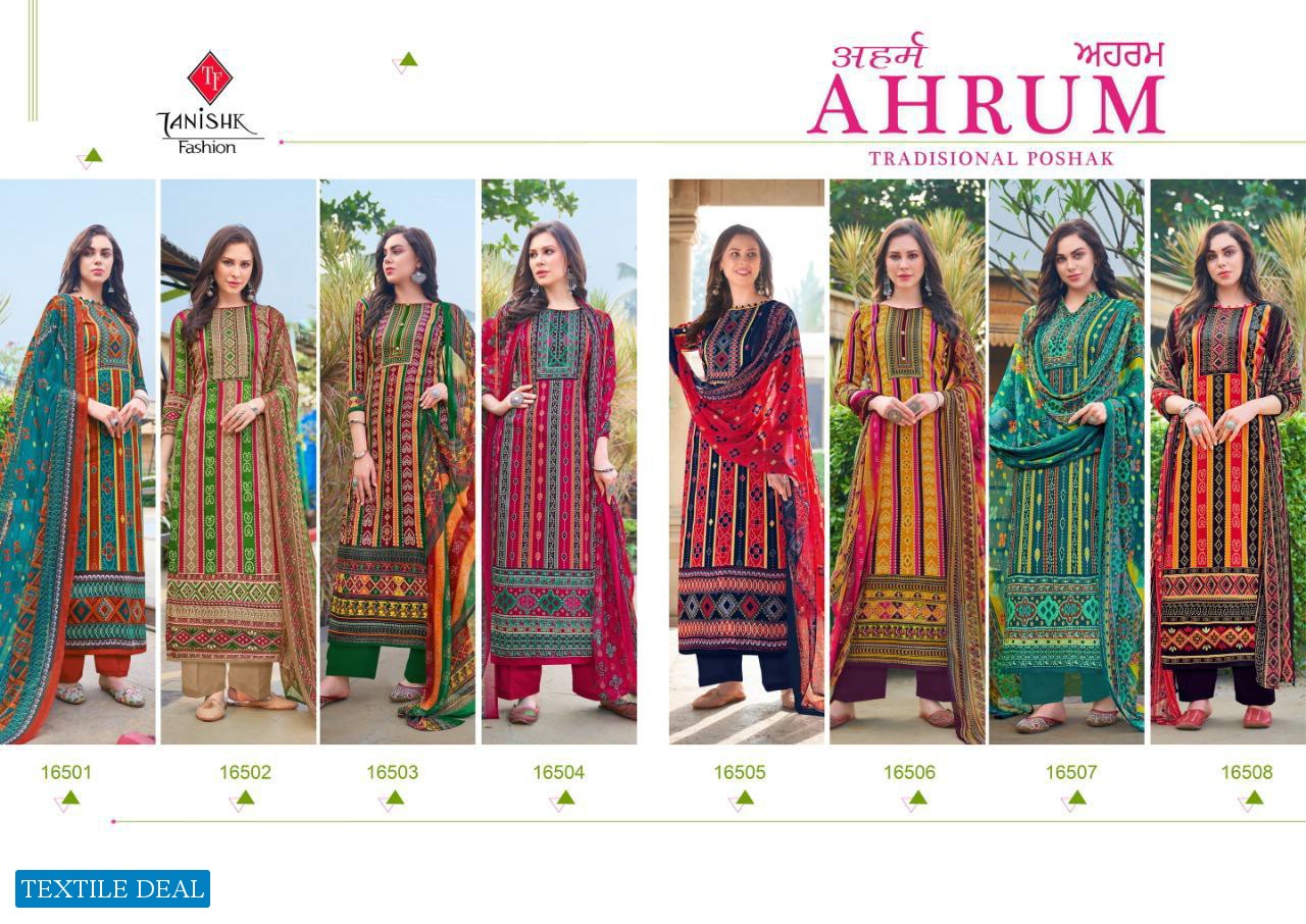 Tanishk Ahrum Jam Bandhani Wholesale Pure Jam Cotton Dress Material