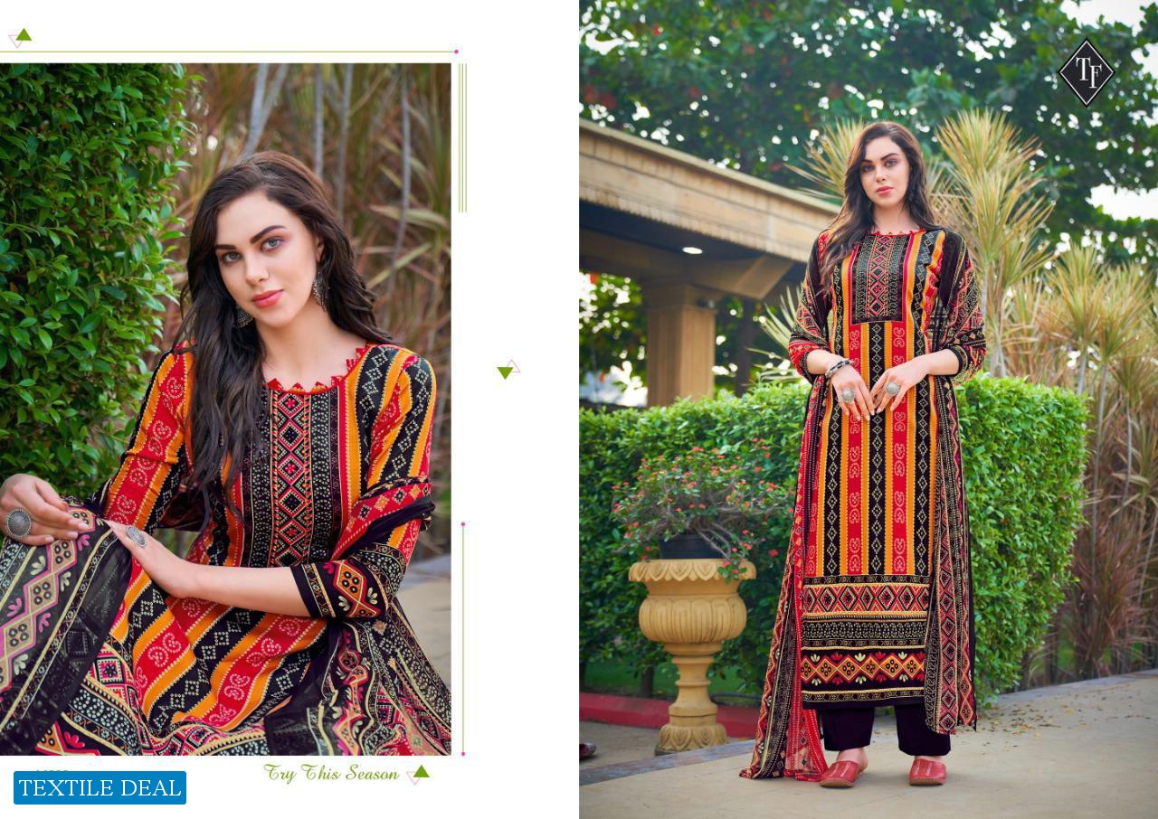 Tanishk Ahrum Jam Bandhani Wholesale Pure Jam Cotton Dress Material