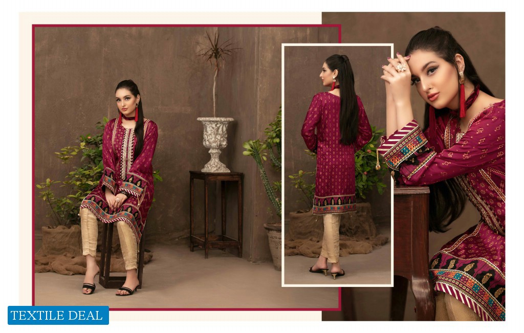Tawakkal Amour Fancy Embroidered With Hand Work Pakistani Ready Made Kurtis