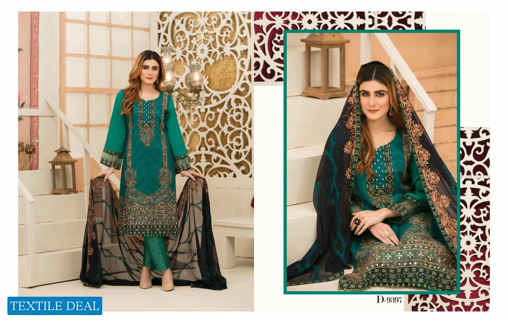 Tawakkal Audre Viscose Aari Embroidery Wholesale Pakistani Salwar Kameez