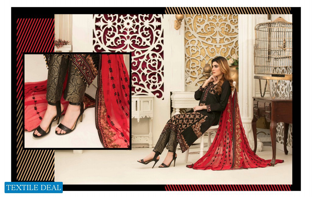 Tawakkal Audre Viscose Aari Embroidery Wholesale Pakistani Salwar Kameez