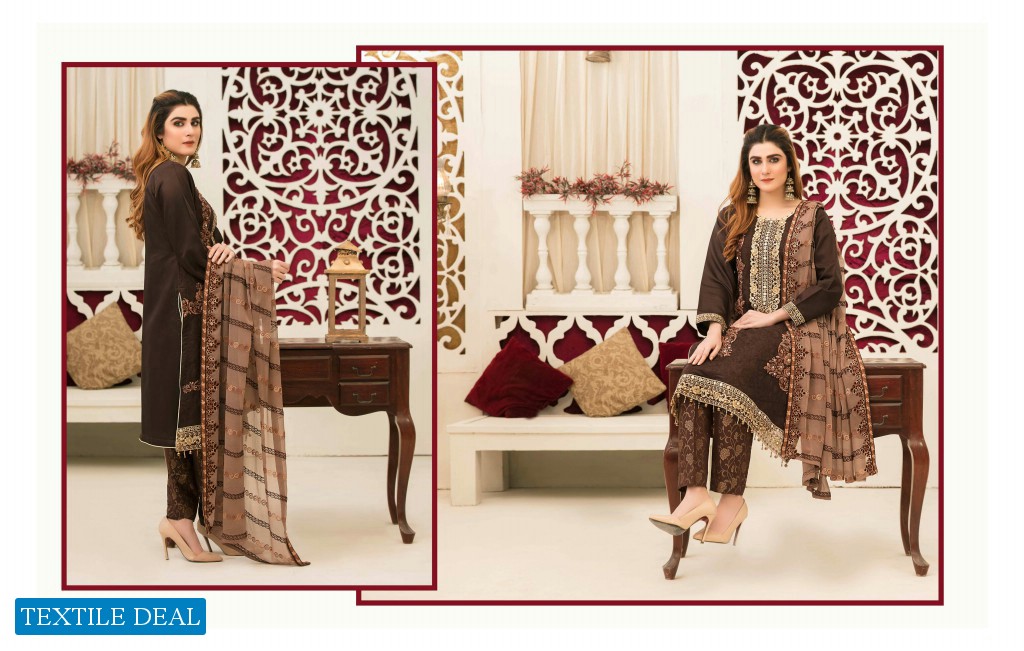 Tawakkal Audre Viscose Aari Embroidery Wholesale Pakistani Salwar Kameez