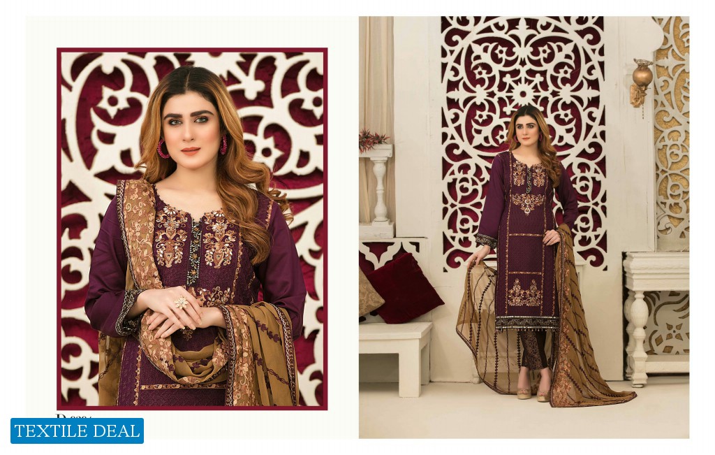 Tawakkal Audre Viscose Aari Embroidery Wholesale Pakistani Salwar Kameez
