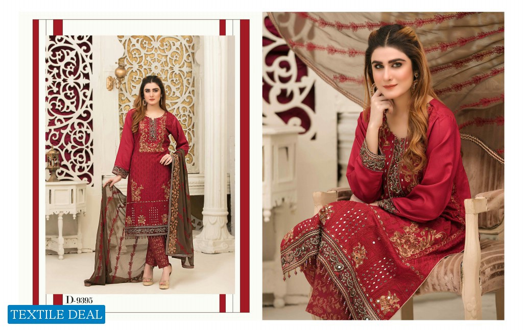 Tawakkal Audre Viscose Aari Embroidery Wholesale Pakistani Salwar Kameez