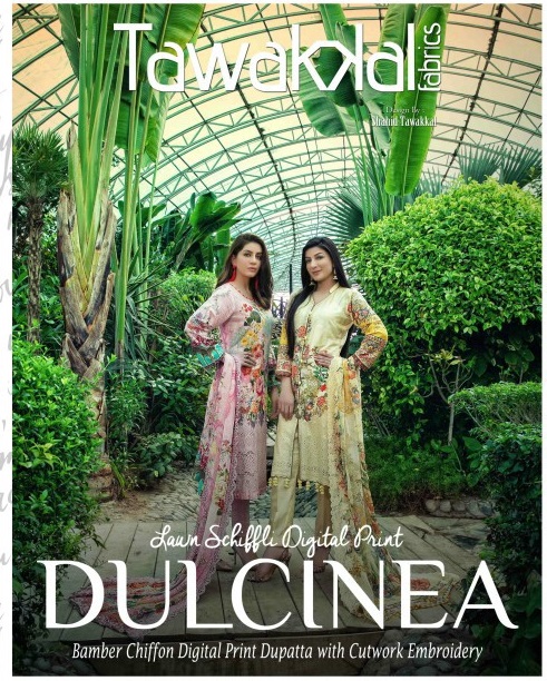 Tawakkal Dulcinea Wholesale Lawn Schiffli Digital print Pakistani Dress