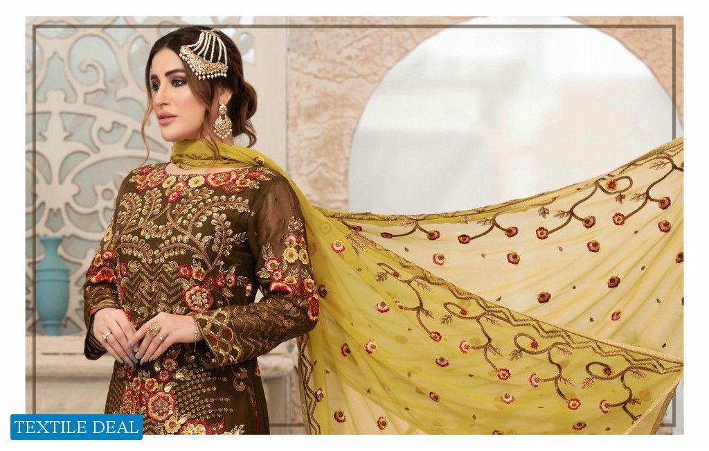 Tawakkal Eirene Chiffon Luxury Wholesale branded Pakistani Salwar Kameez