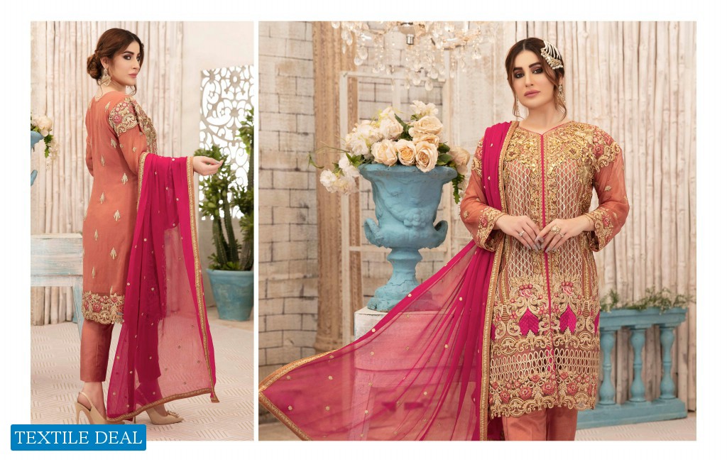 Tawakkal Eirene Chiffon Luxury Wholesale branded Pakistani Salwar Kameez