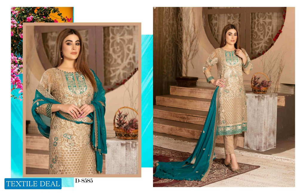 Tawakkal Floraison Chiffon wholesale branded Pakistani Salwar Kameez