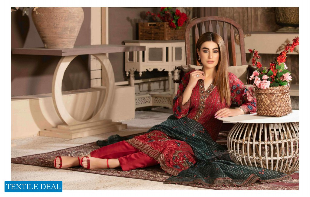 Tawakkal Floraison Chiffon wholesale branded Pakistani Salwar Kameez