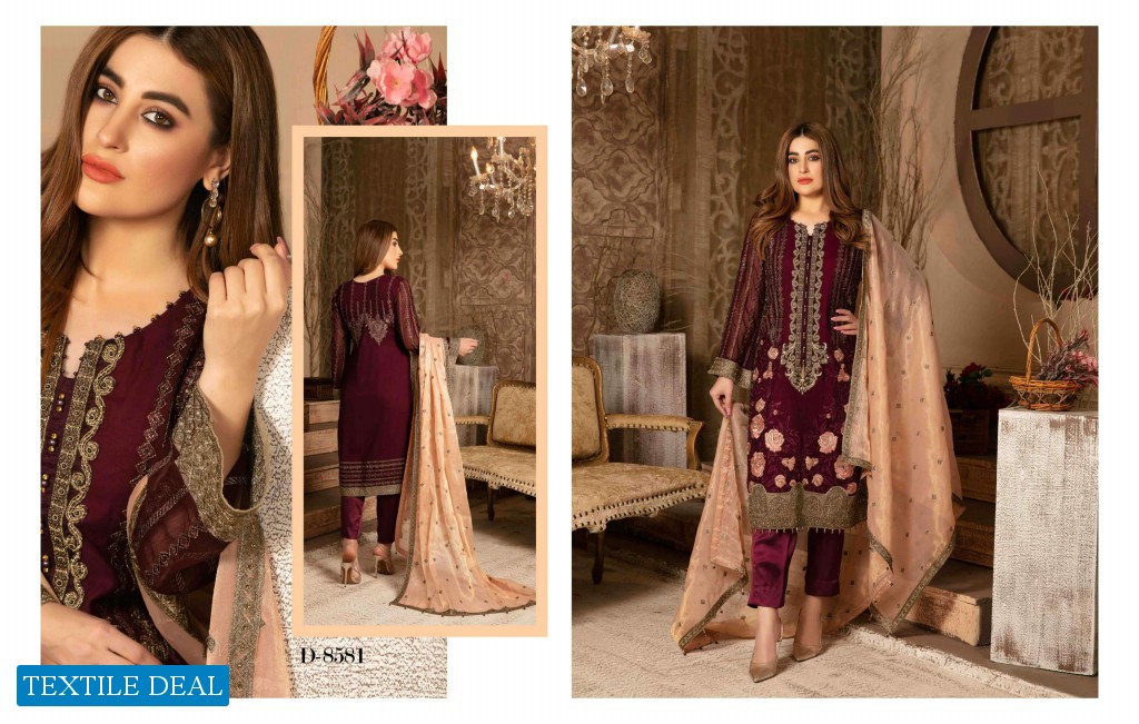 Tawakkal Floraison Chiffon wholesale branded Pakistani Salwar Kameez