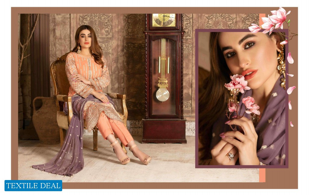Tawakkal Floraison Chiffon wholesale branded Pakistani Salwar Kameez