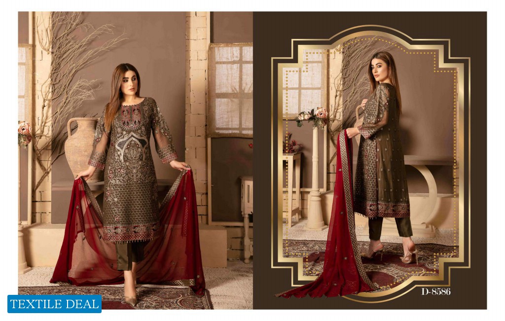 Tawakkal Floraison Chiffon wholesale branded Pakistani Salwar Kameez