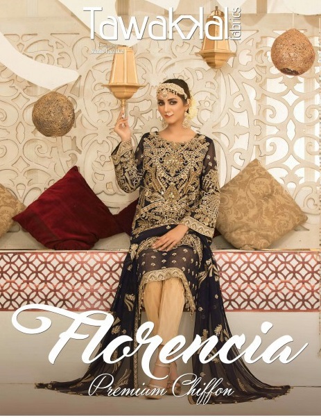 Tawakkal Florencia Premium Chiffon Collection Wholesale Pakistani Catalog