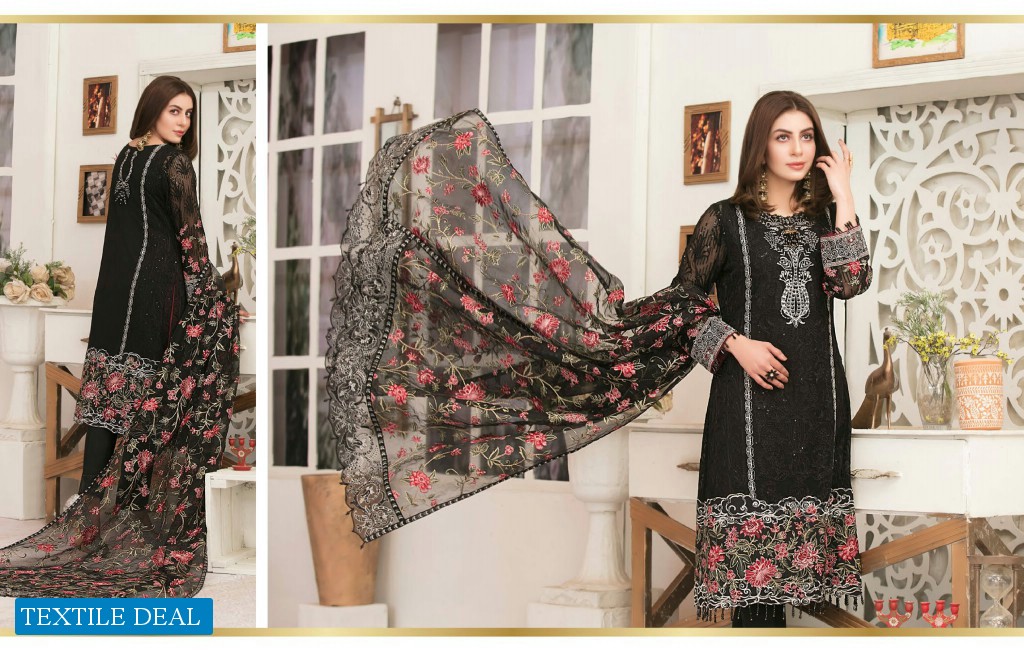 Tawakkal Que Sera Wholesale Fancy Embroidery Chiffon Pakistani Catalog