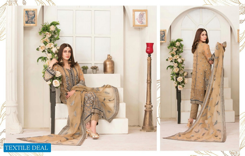 Tawakkal Que Sera Wholesale Fancy Embroidery Chiffon Pakistani Catalog