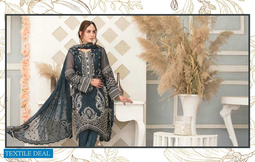 Tawakkal Que Sera Wholesale Fancy Embroidery Chiffon Pakistani Catalog