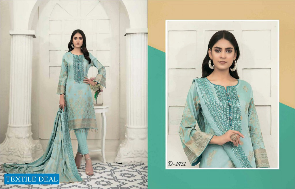 Tawakkal Salijaan Wholesale Original Lawn Broshia Banarasi With Embroidery Dress