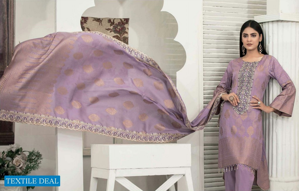 Tawakkal Salijaan Wholesale Original Lawn Broshia Banarasi With Embroidery Dress