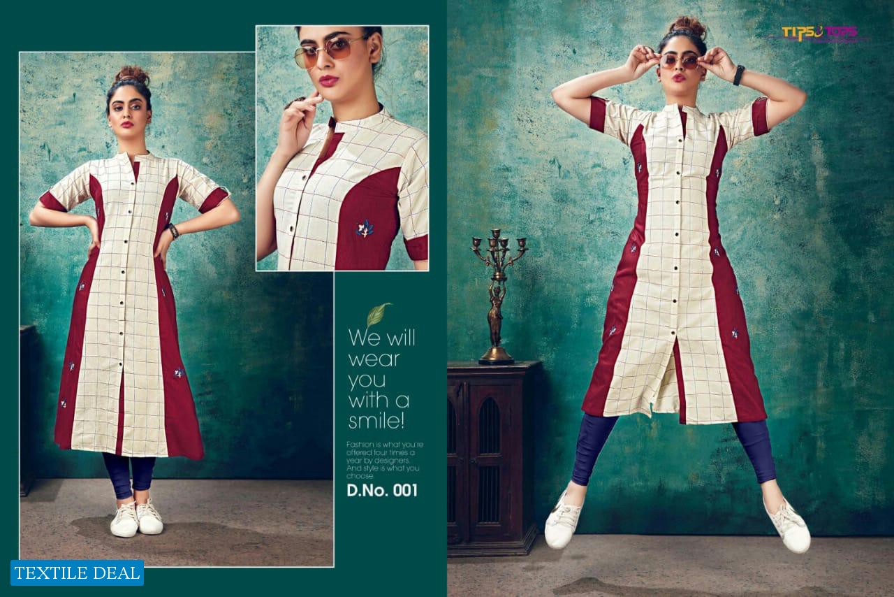 Tips Tops Maya Wholesale Long Kurtis Collection