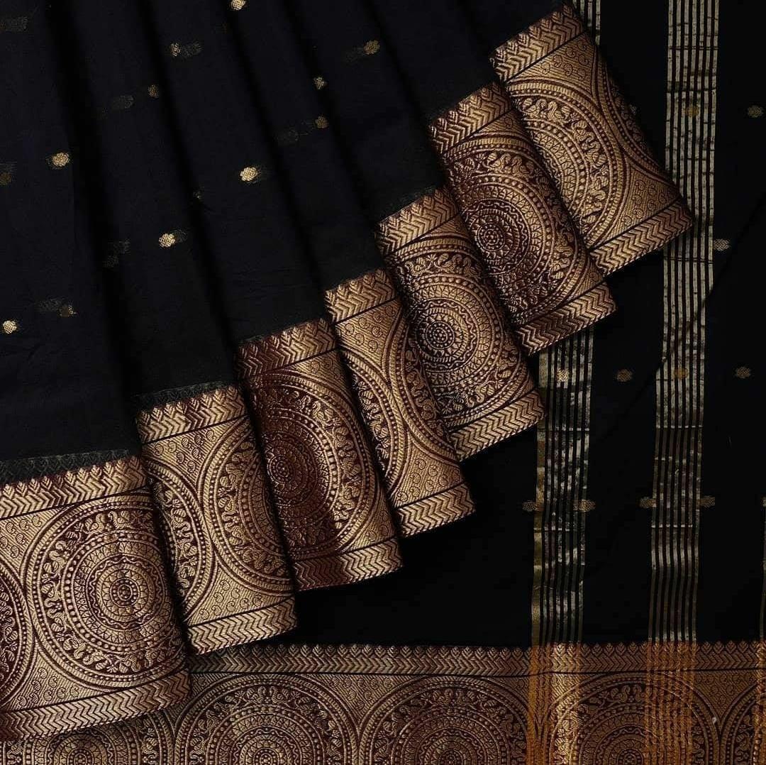 Traditional Kanchipuram Reach Gold Saree wholesale in India