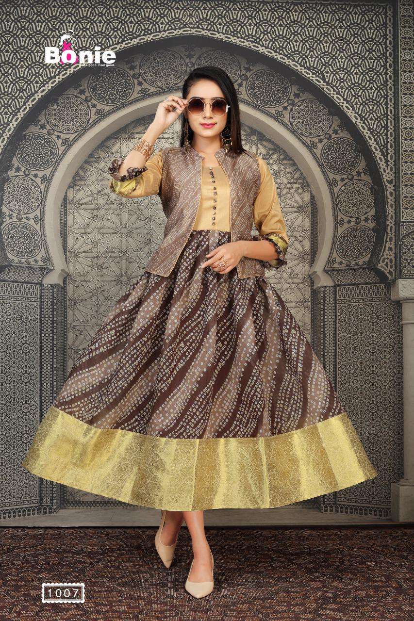 VAISHNAVI BY BONIE HEAVY SILK WITH JACKET KURTI CATALOG COLLECTION