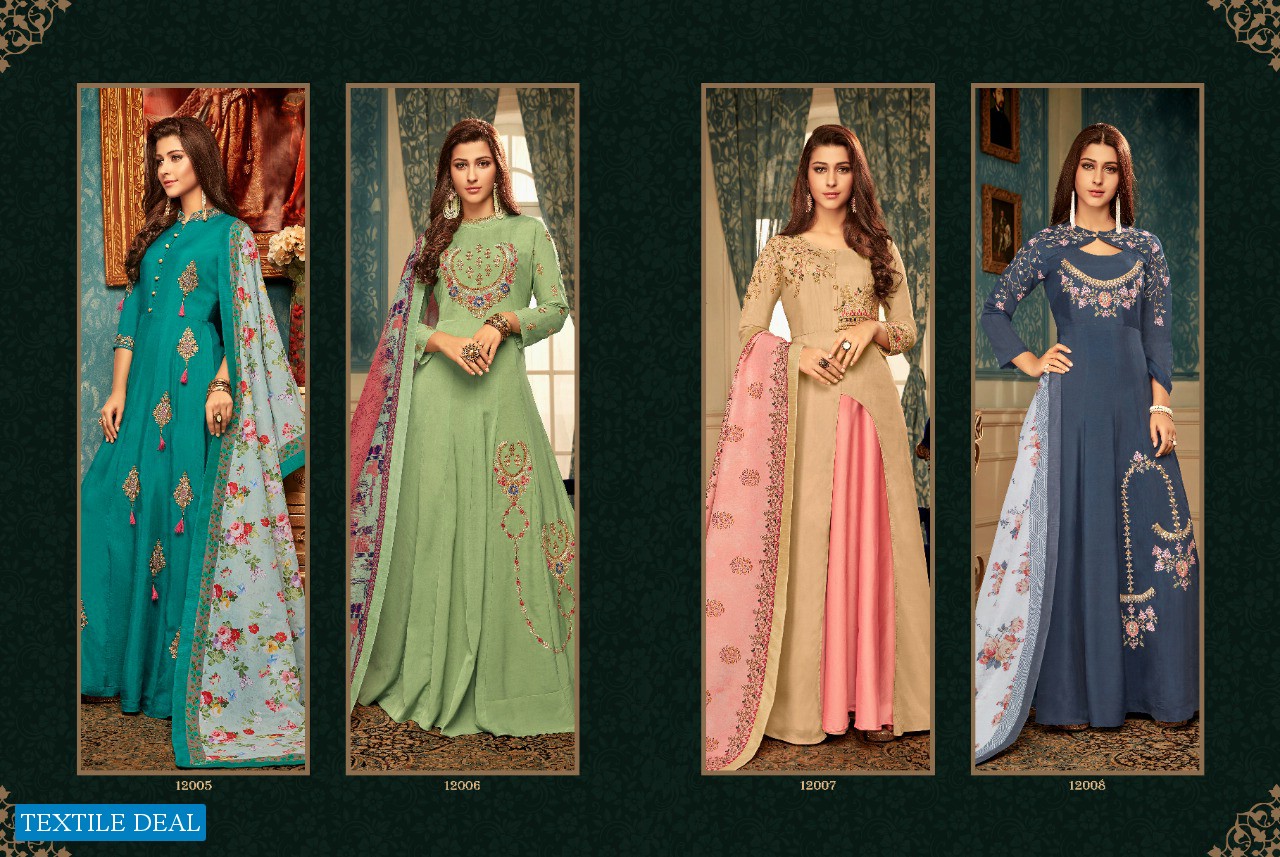VARDAN RAMIA VOL 2 MASLIN LONG GOWN WITH DUPATTA WHOLESALER