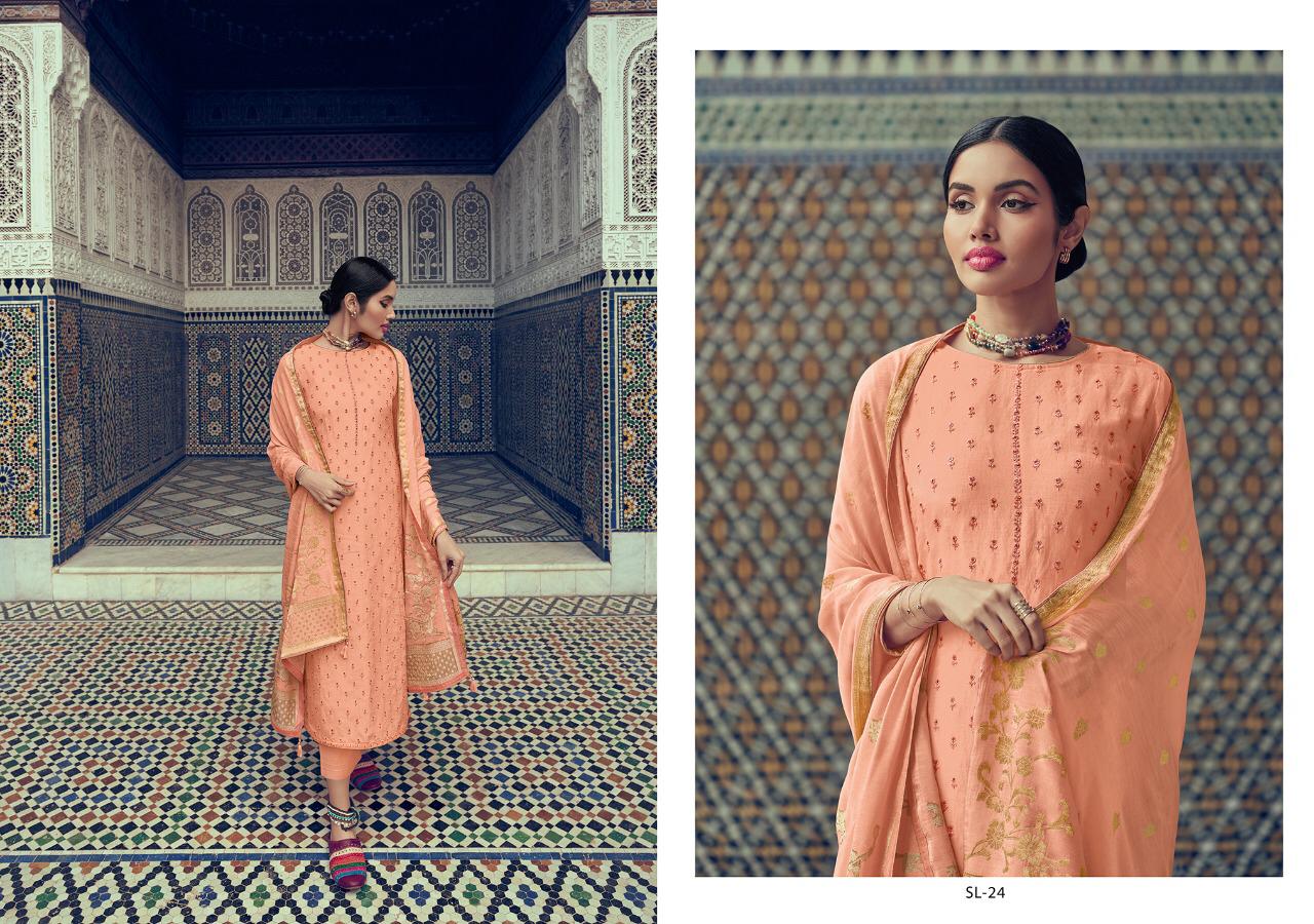 VARSHA FASHION SCARLET TUSSAR SILK WITH EMBROIDERY EXCLUSIVE DESIGN PRINT SALWAR SUITS