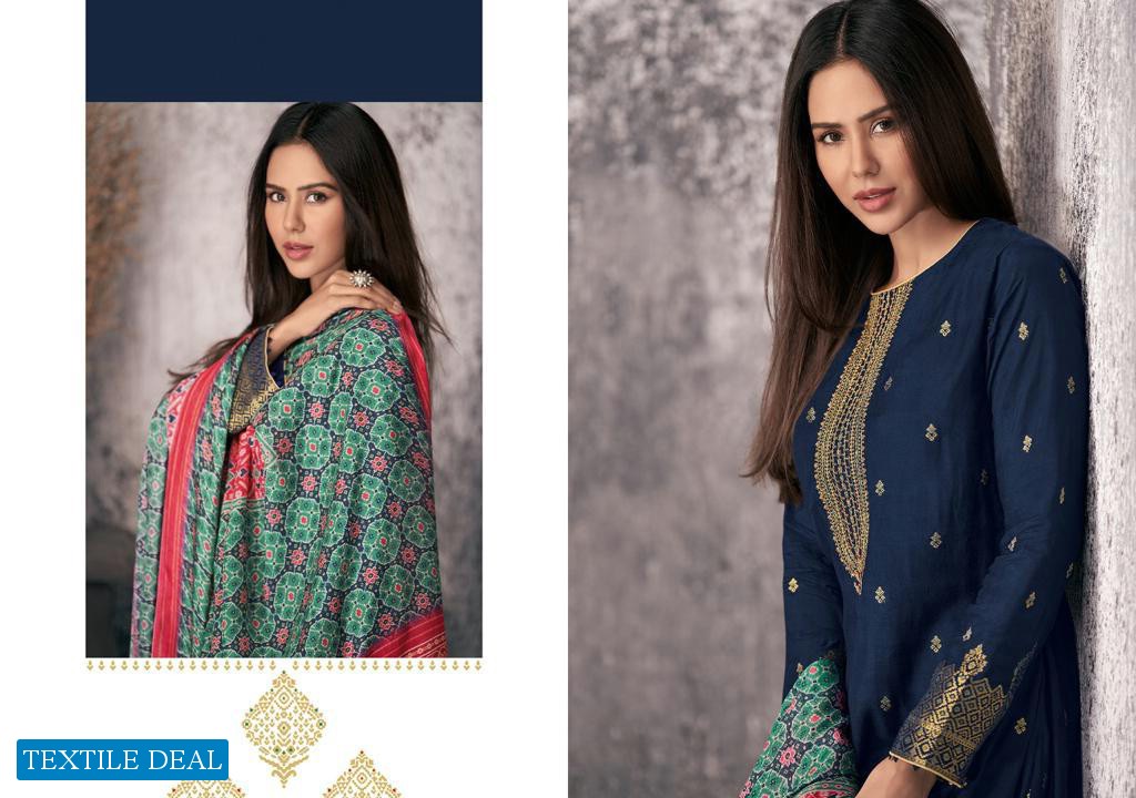 VARSHA PRESENT JASHN PURE MEENAKARI WOVEN EMBROIDERY PARTY WEAR SALWAR SUIT