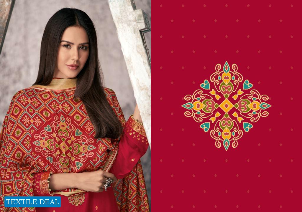 VARSHA PRESENT JASHN PURE MEENAKARI WOVEN EMBROIDERY PARTY WEAR SALWAR SUIT