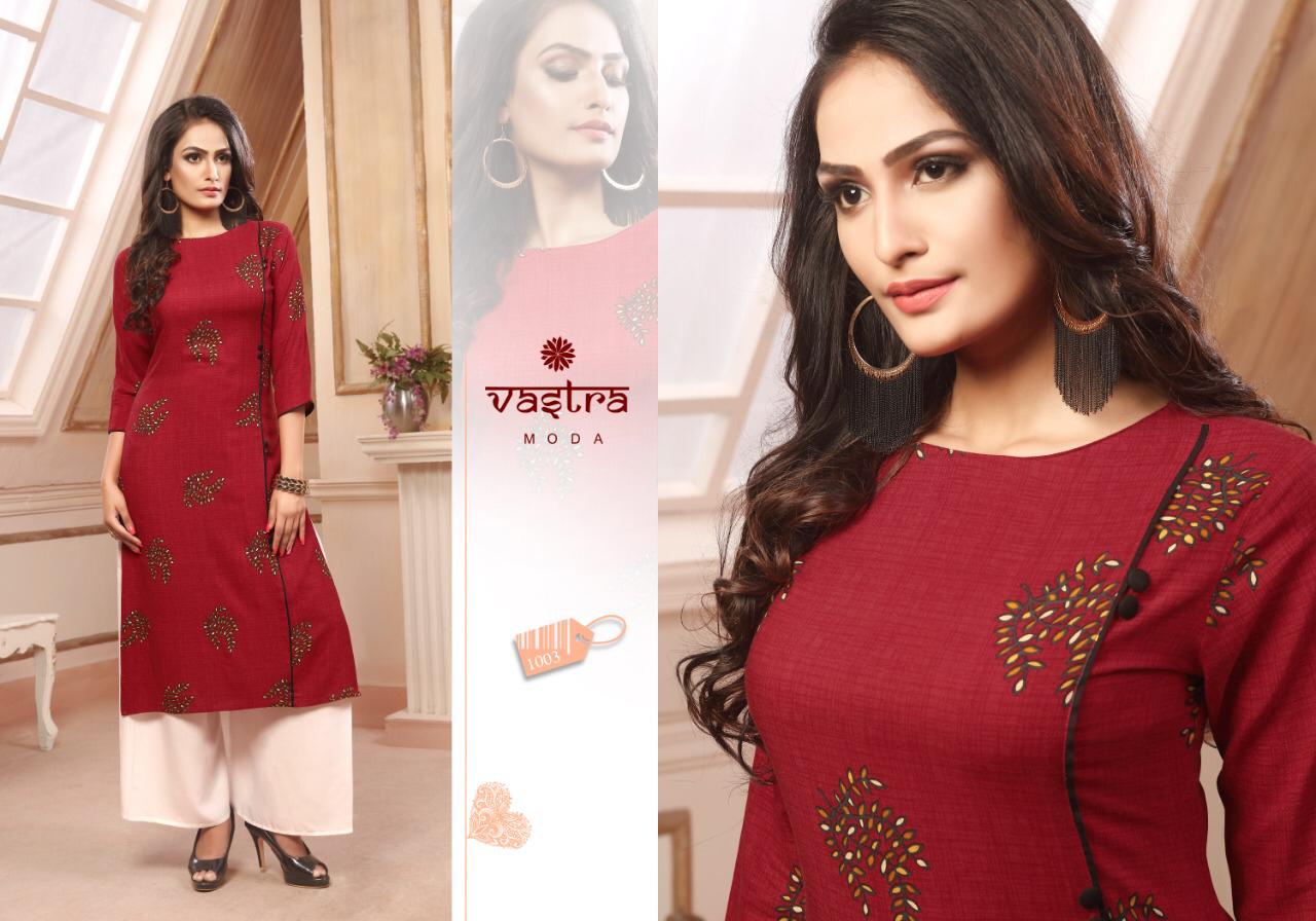 VASTRA MODA GENISIS VOL 1 PREMIUM RAYON KURTI COLLECTION IN SURAT